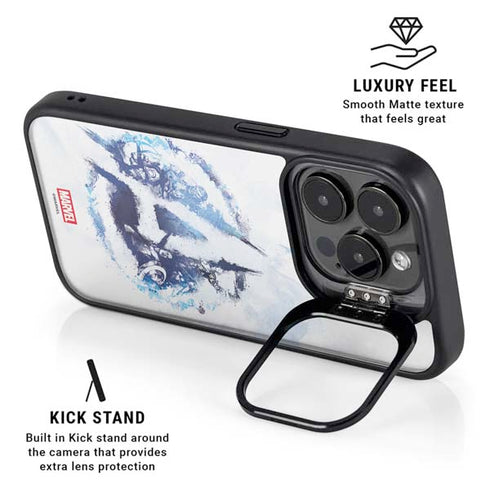 Marvel Avengers Blue Logo iPhone 15 Pro Max Kickstand Case